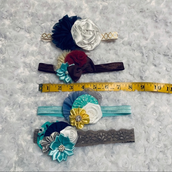 Flower Elastic Headband Set (4) (baby-kid) - Picture 6 of 6